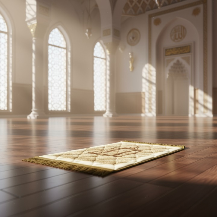 Travel-Friendly Velvet Prayer Mat